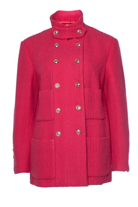 rosa Woll-Tweed-Blazer mit 4 Taschen - Image 1