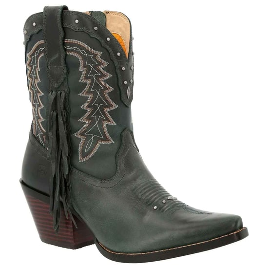 Durango Crush Bootie Leder Damen Sattel Braun/Denim Blau Stiefel - Image 1