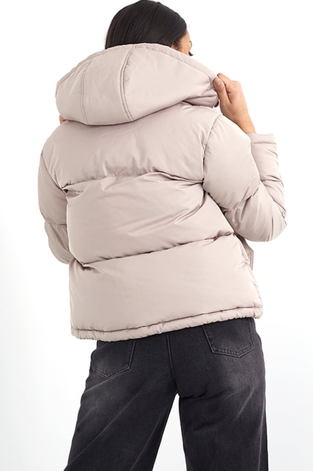 Stone 'Cello' Padded Short Hooded Jacket