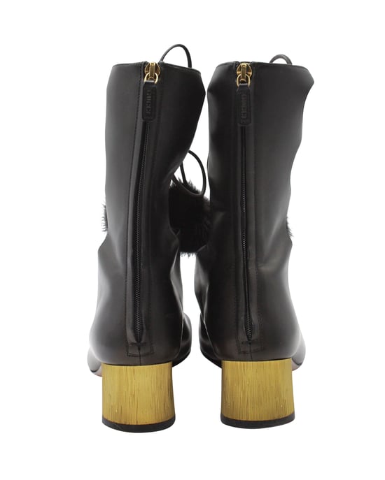 Gucci Heloise Schnür Gladiator Stiefel aus schwarzem Leder - Image 6