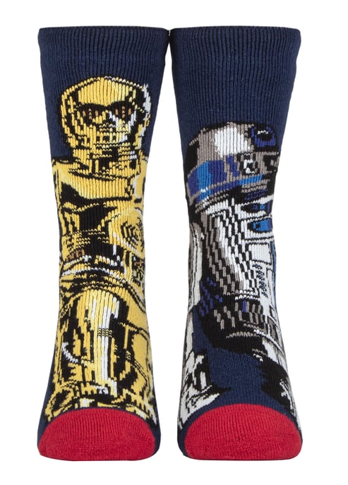 Kinder Star Wars Socken | Wärmehalter Lite | Winter-Neuheit Socken für Jungen - R2D2 & C3PO - Image 1