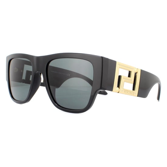 Versace Rechteckige Herren-Sonnenbrille in Schwarz und Dunkelgrau - Image 2