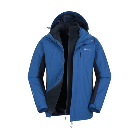 Mountain Warehouse Herren Thunderstorm 3 in 1 Wasserdichte Jacke (Blau) - Image 1