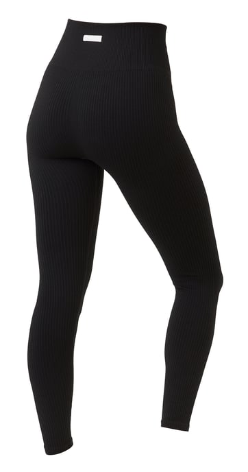 Björn Borg - Ladies Seamless Ribbed Footless Tights Leggings - Schwarz - Image 2