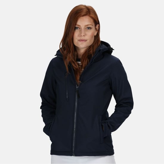 Regatta Womens/Ladies Venturer Hooded Soft Shell Jacket (Navy)