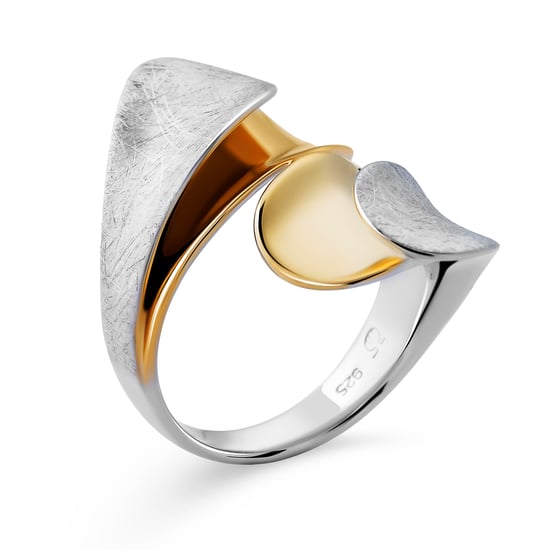 Orphelia Damen-Ring Sterling-Silber 925 – Silber/Gold ZR-7508 - Image 2