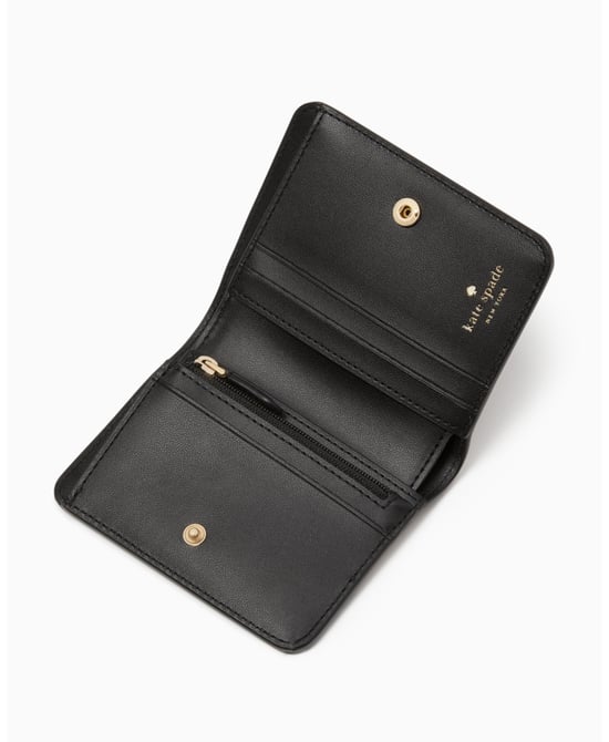 Madison Colorblock Saffiano Leather Small Bifold Wallet