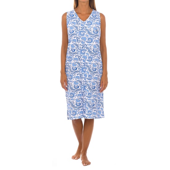 Drawing Blue KL45215 women's strapless nightgown