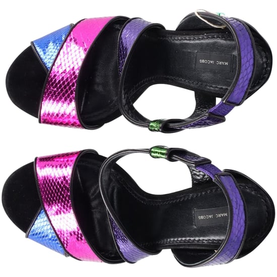 Marc Jacobs Farbblock Herz Plateausandaletten aus mehrfarbigem Leder - Image 5