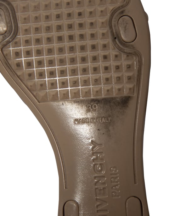 Givenchy Jelly Plate Ketten-Flache Sandalen aus beigem Kunststoff - Image 6