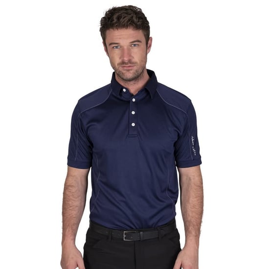 Island Green - Poloshirt Abgesteppt für Herren - Emblem (Marineblau) - Image 3