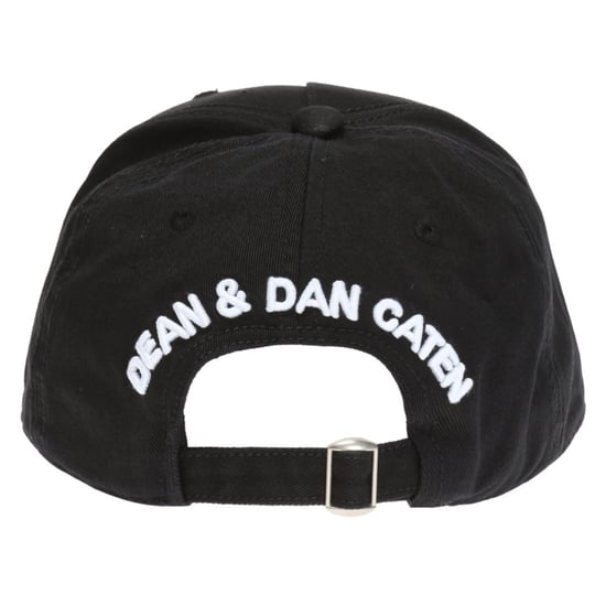 DSQUARED2 Weißes gesticktes Logo Schwarzes Cap - Image 3