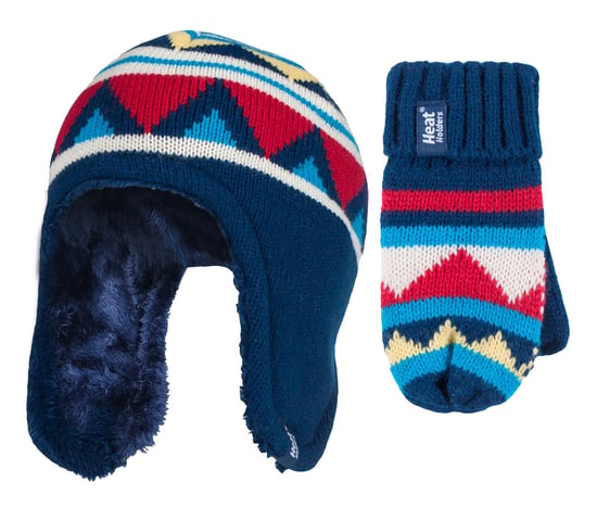 Wärmehalter - Kinder Jungen Winter Warm Fleece gefüttert Thermomütze und Fäustlinge Set mit Ohrenklappen - NM1P4 - Image 1