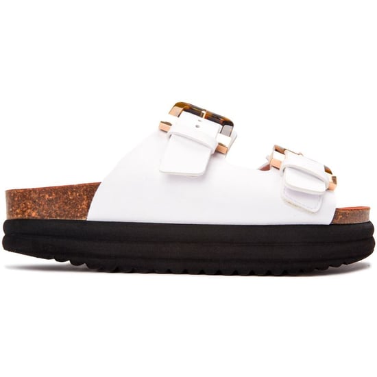 V.gan Vegane Pflaumen-Fußbett-Sandalen mit Schildpatt-Design - Image 1