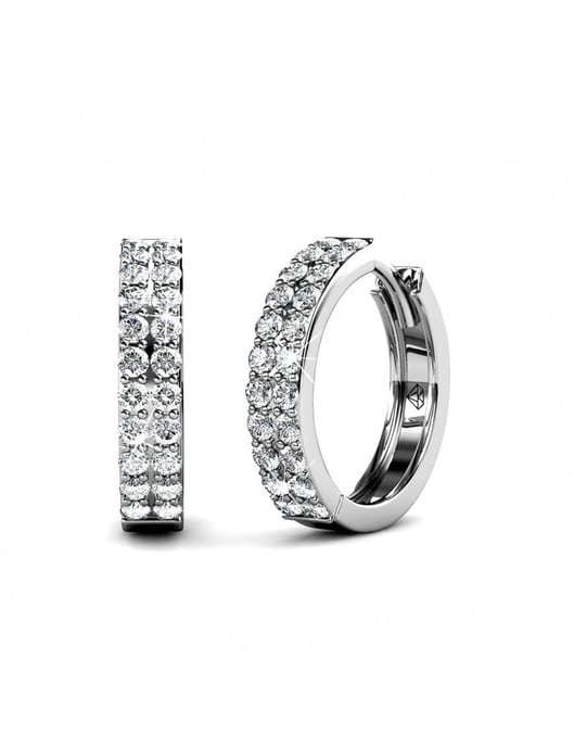 Glamour Earrings - Silver and Crystal