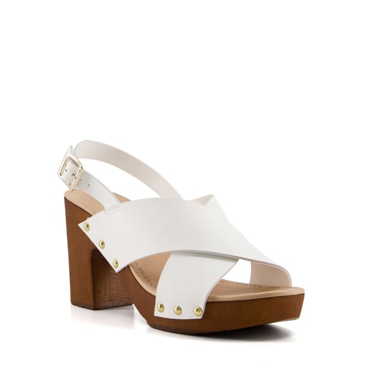 Dune Ladies JINGERS Cross-Strap Clog Heels - Image 1