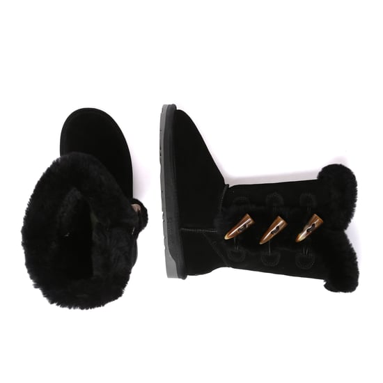 EVER AU Damenstiefel mit Hornknöpfen - Ashy - Image 3
