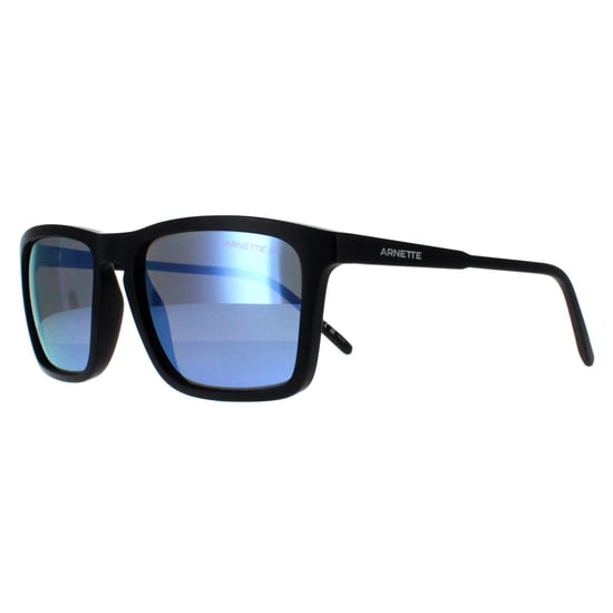 Arnette Rectangle Unisex Matte Schwarz Dunkel Grau Spiegel Wasser Polarisiert AN4283 Shyguy - Image 1