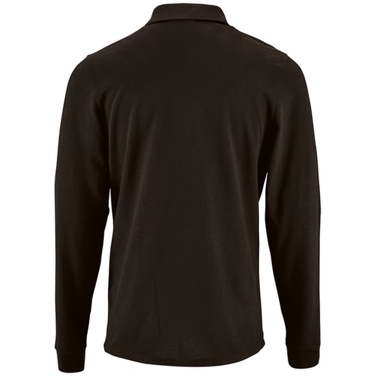 SOLS Mens Perfect Langarm-Pique-Poloshirt (Schwarz) - Image 2