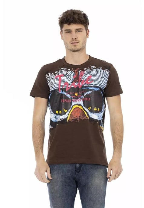 Trussardi Action Men's Brown Cotton T-Shirt