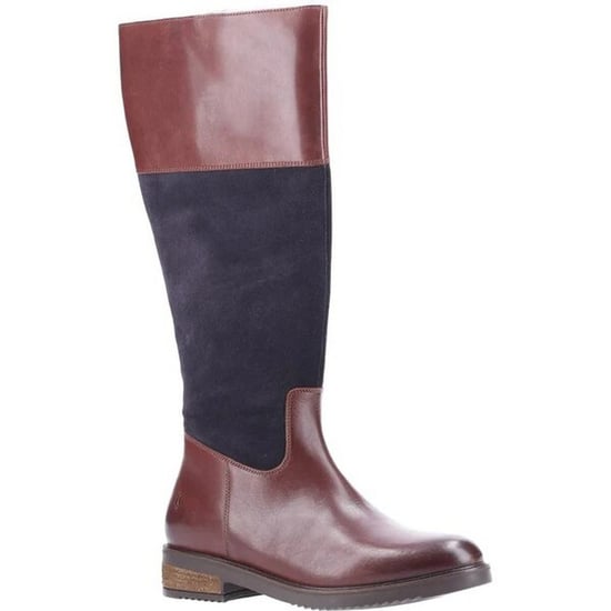 Hush Puppies Damen Leder Kniehohe Stiefel (Braun/Navy) - Image 1