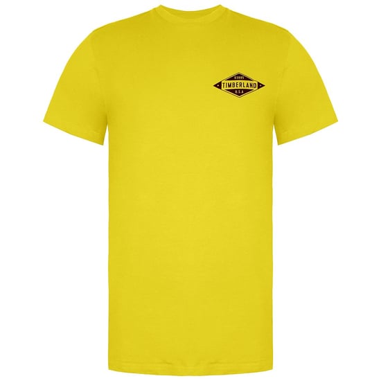 Timberland Short Sleeve Crew Neck Graphic Logo Yellow Mens T-Shirt A1LMZ M72