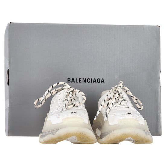 Balenciaga Clear Sole Triple S Sneakers aus weißem Polyester - Image 2