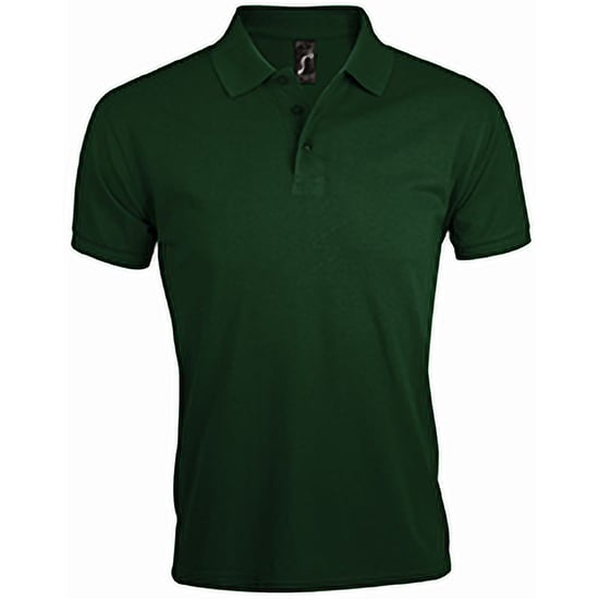 SOLs Mens Prime Pique Plain Kurzarm-Poloshirt (flaschengrün) - Image 1