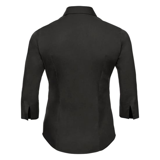 Russell Collection Easy Care Bluse, 3/4-Armlänge (Schwarz) - Image 2