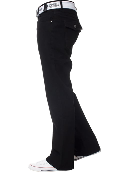 Kruze Mens Bootcut Denim Jeans