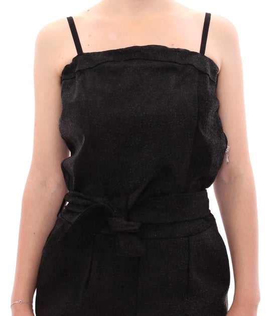 La Maison du Couturier Damen Schwarzer Leder-Jumpsuit - Image 4