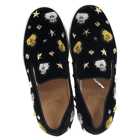 Christian Louboutin Mister Academy Slip-On Sneakers aus schwarzem Samt - Image 3