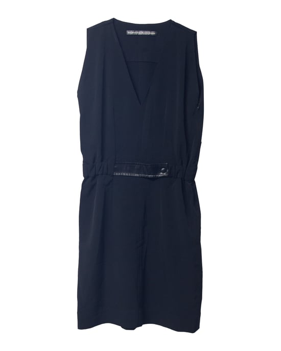 Balenciaga V-Ausschnitt Sheath-Kleid aus schwarzem Triacetat - Image 5