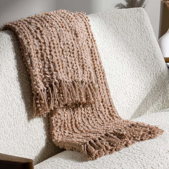 Höem Arvo Boucle Yarn Woven Fringed Throw