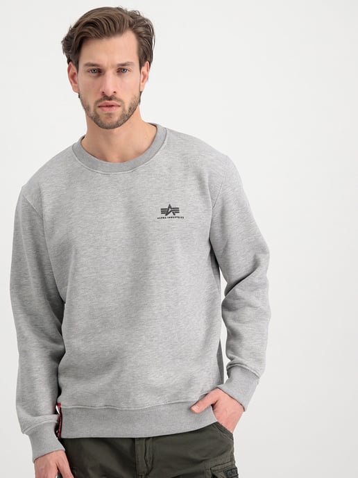 Alpha Industries Basic Sweater Small Logo Grey Heather - Image 1