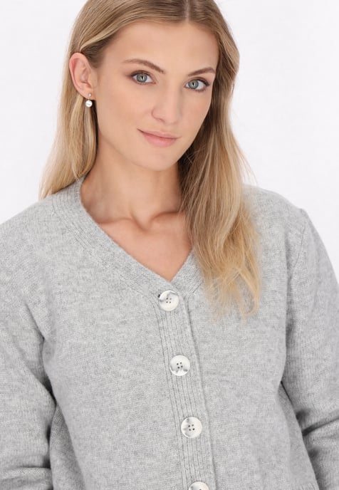 Dreimaster Cardigan Damen Grau Melange - Image 5
