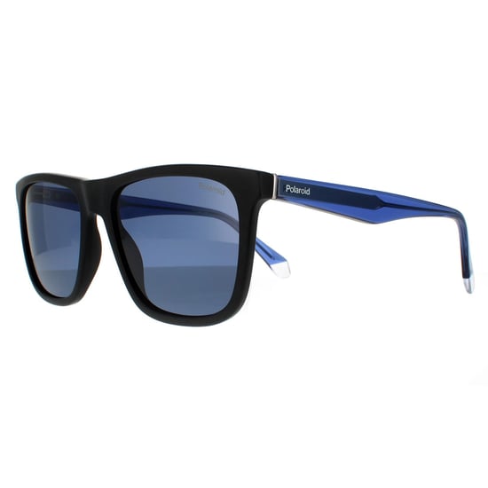 Polaroid Square Unisex Schwarz Transparent Blau Blau Polarisierte Sonnenbrille - Image 2