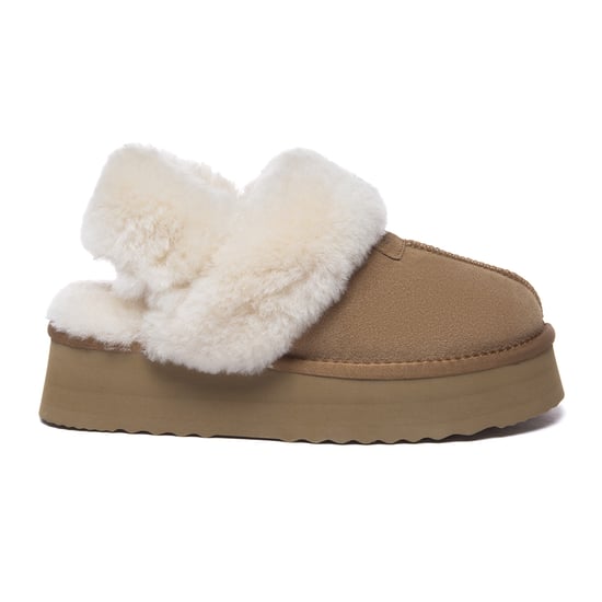 EVER AU Australia Women Fantail Leather Slippers With Two Removable Straps