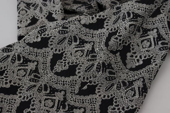 Dolce & Gabbana Schwarz Grauer Jacquard Etuikleid Körperbetontes Damenkleid - Image 6
