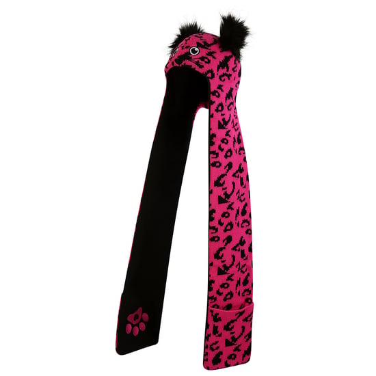Dare 2B Childrens/Kids Snowplay Leopard Print 3 in 1 Hat Scarf (Pure Pink/Black)