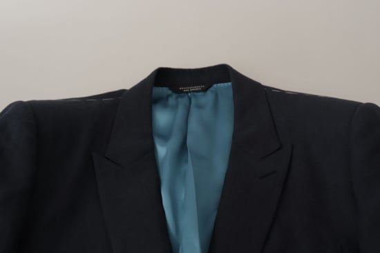 Dolce & Gabbana Dunkelblau ALTA SARTORIA Jacke Mantel Herren Blazer - Image 6
