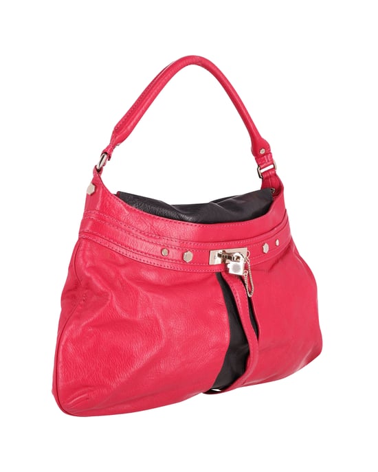 Marc Jacobs Lock it Up Camille Handtasche aus dunkelrosa Leder - Image 2