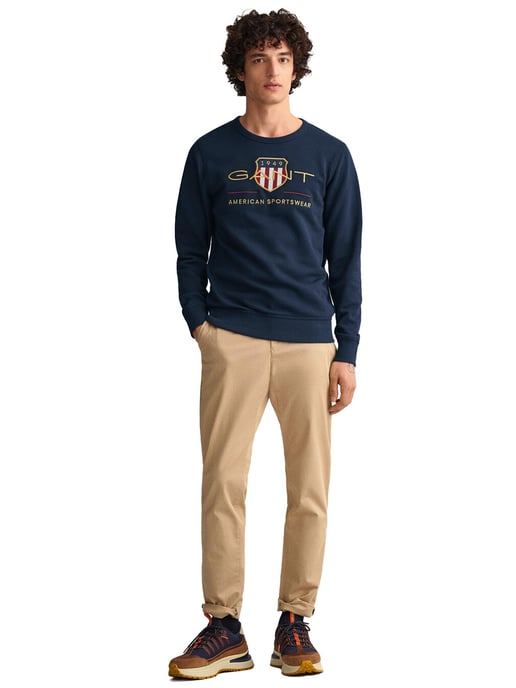 Gant | Herren Archiv Schild Rundhalsausschnitt Sweatshirt - Image 4