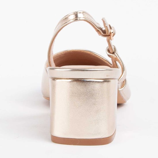 Montevita Heel Shoe Goldem Gold