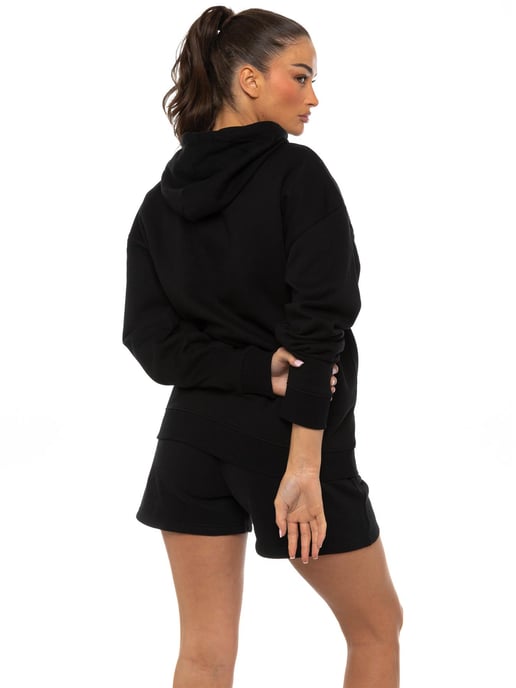 Enzo Womens Oversized Hoodie Trainingsanzug mit Shorts - Image 6