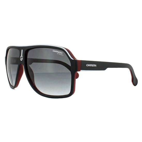 Carrera Aviator Unisex Schwarz Weiß Rot Dunkelgrau Gradient Sonnenbrille - Image 2