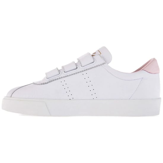 Superga Womens/Ladies 2870 Sport Club S Leather 3 Touch Fastening Strap Trainers (Weiß/Hellrosa) - Image 3