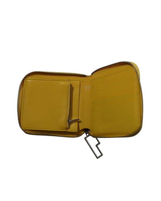 Acne Studios Reißverschluss-Geldbörse aus blauem Leder - Image 4