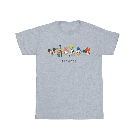 Disney Womens/Ladies Mickey Mouse And Friends Cotton Boyfriend T-Shirt (Sports Grey)