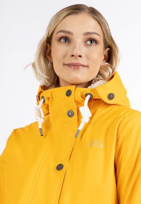 ICEBOUND Regenmantel mit Teddyfutter Damen Sonnengelb - Image 3